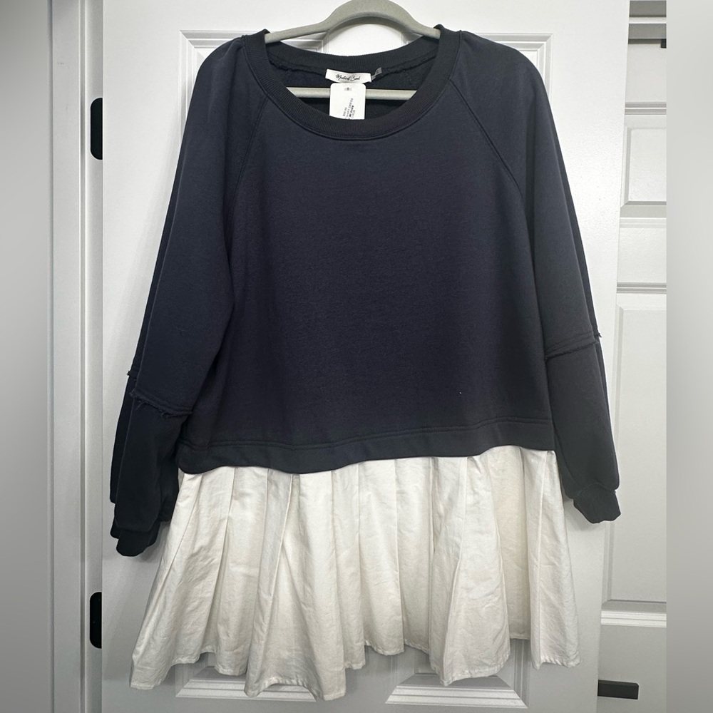 Frill Hem Sweatshirt Dress